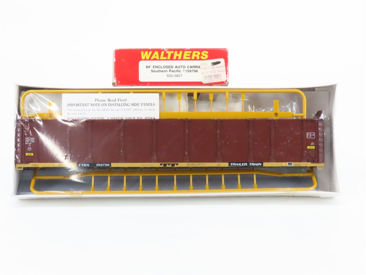 HO Walthers Kit #932-4807 TTGX Southern Pacific 89&#39; Auto Carrier #159796 -Sealed