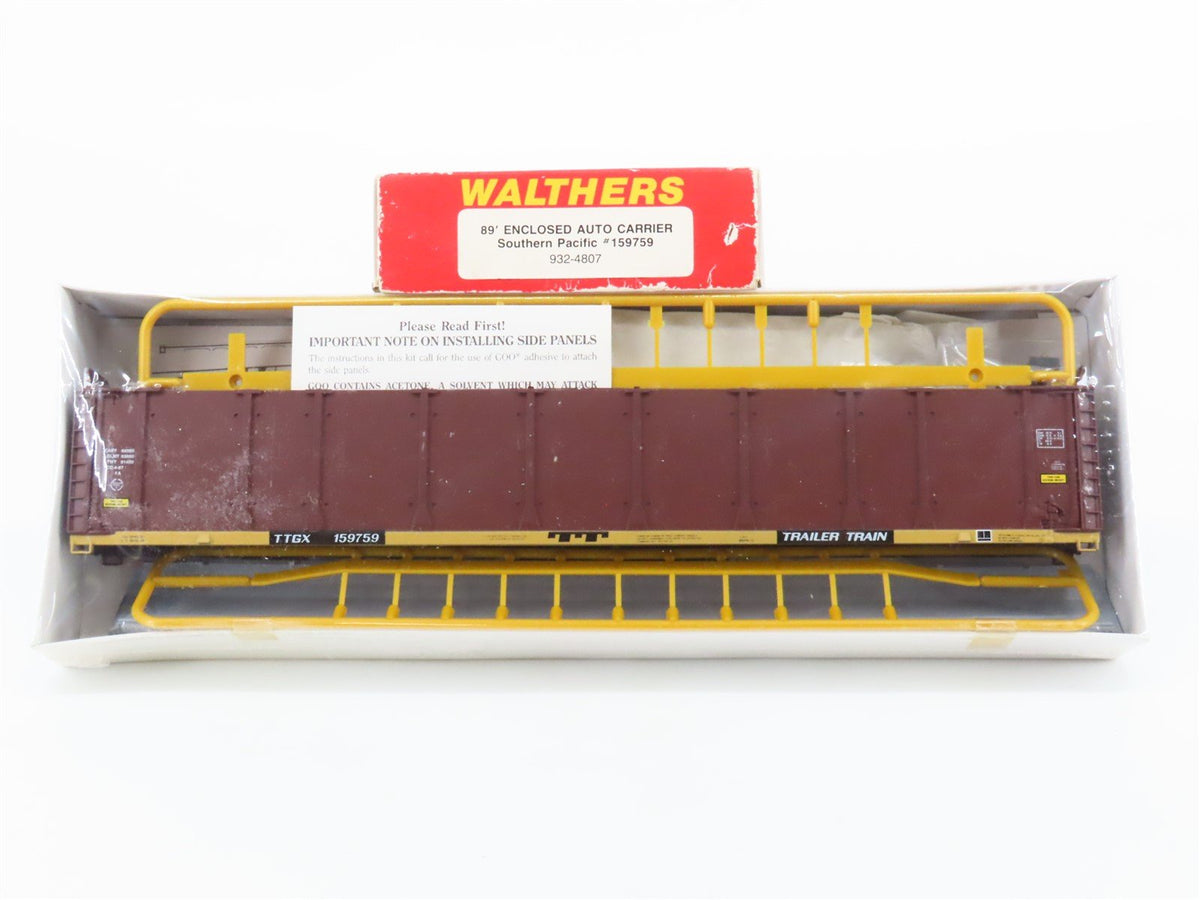 HO Walthers Kit #932-4807 TTGX Southern Pacific 89&#39; Auto Carrier #159759 -Sealed