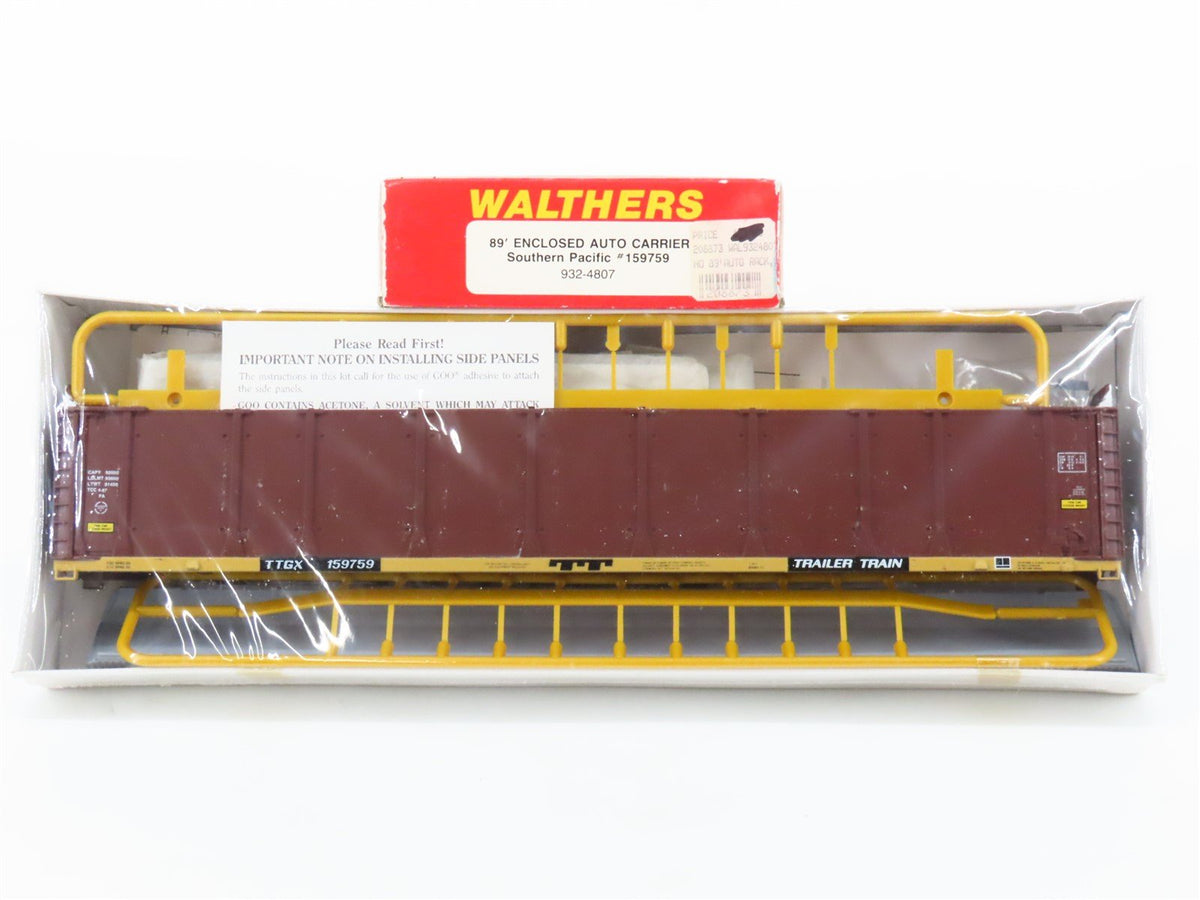 HO Walthers Kit #932-4807 TTGX Southern Pacific 89&#39; Auto Carrier #159759 -Sealed