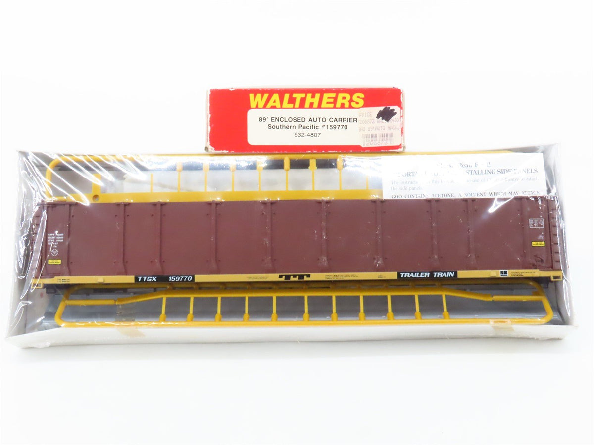 HO Walthers Kit #932-4807 TTGX Southern Pacific 89&#39; Auto Carrier #159770 -Sealed