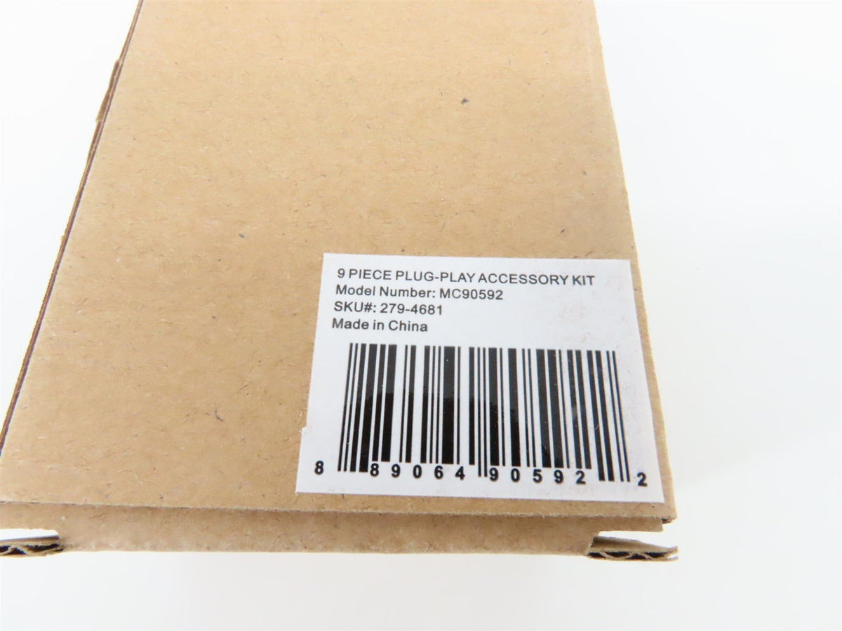 O/HO Scale Menards 279-4681 9-Piece Plug &amp; Play Accessory Kit w/ Power Adapter