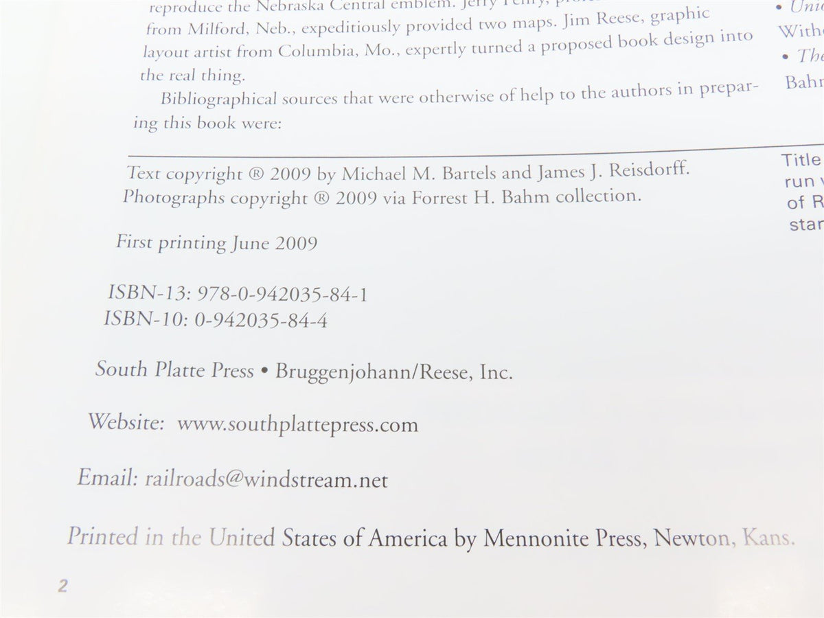 Union Pacific Yellow, Nebraska Central Red by Bartels &amp; Reisdorff ©2009 SC Book