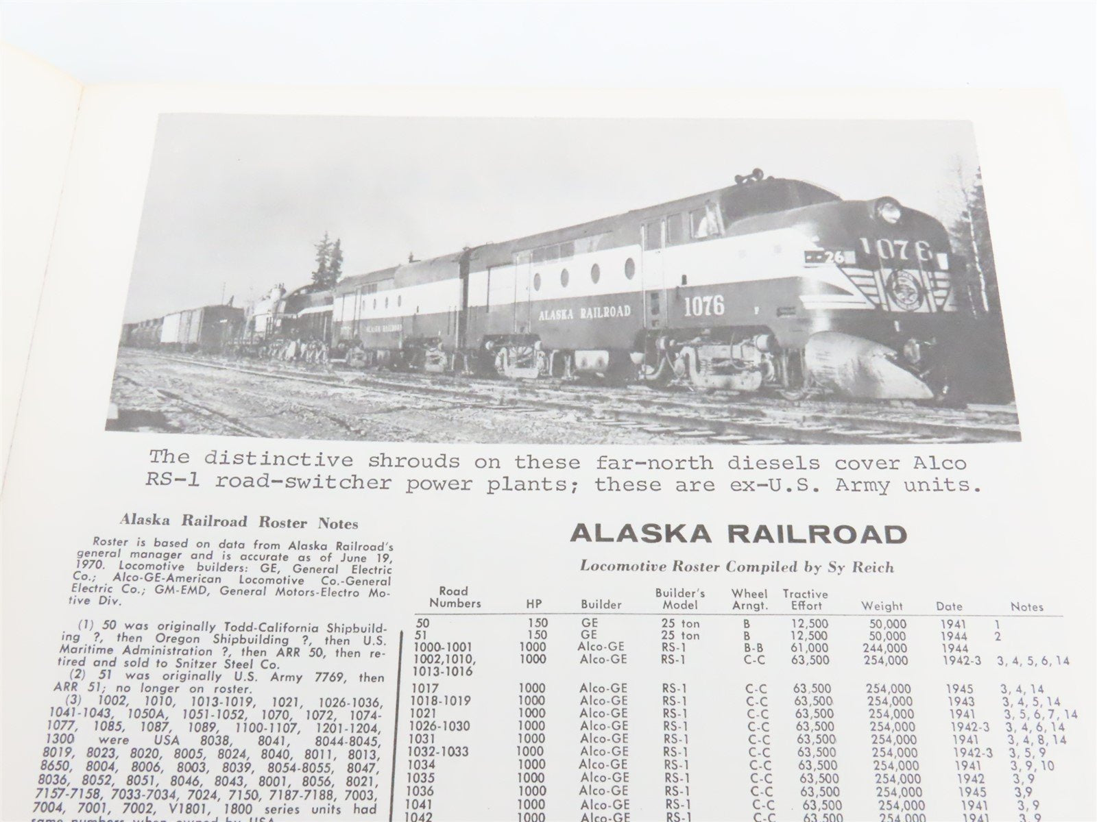 Diesel Locomotive Rosters - The Railroad Magazine Series - by Sy Reich SC Book