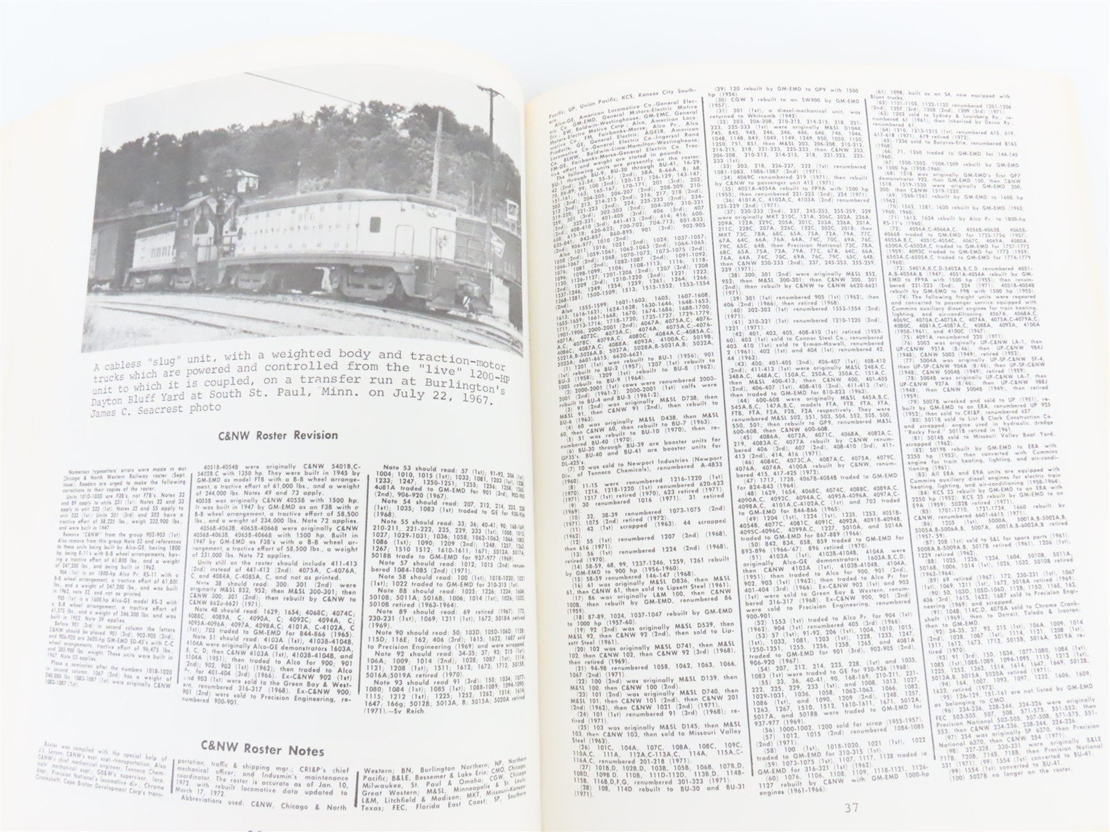 Diesel Locomotive Rosters - The Railroad Magazine Series - by Sy Reich SC Book