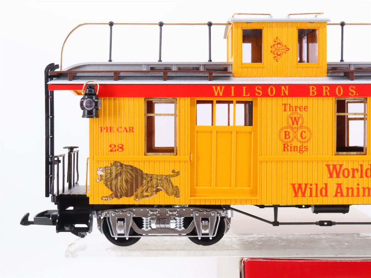 G Scale LGB 4075-DG Wilson Bros. Circus &quot;Pie Car&quot; Offset Cupola Caboose #28