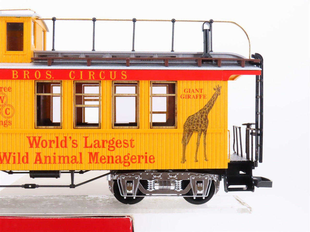 G Scale LGB 4075-DG Wilson Bros. Circus &quot;Pie Car&quot; Offset Cupola Caboose #28