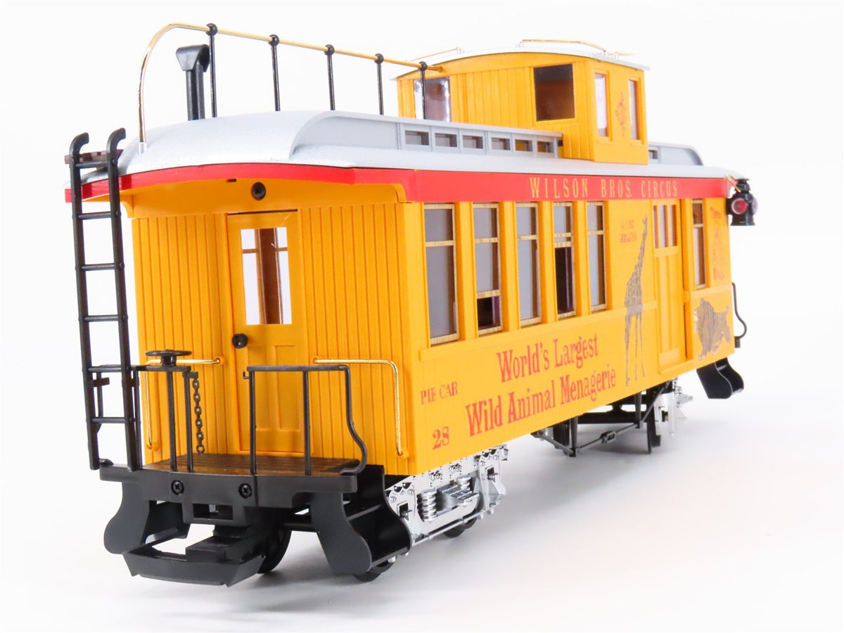 G Scale LGB 4075-DG Wilson Bros. Circus &quot;Pie Car&quot; Offset Cupola Caboose #28