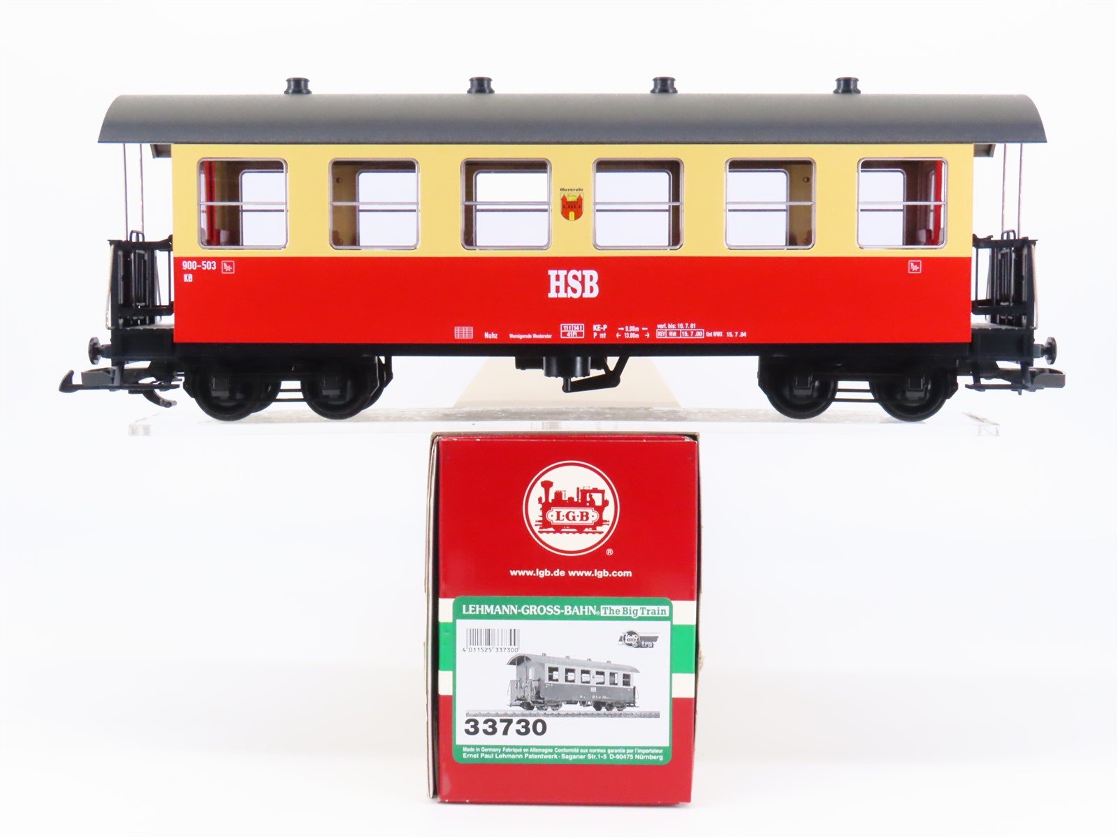 G Scale LGB 33730 HSB Railway Coach Passenger Car #900-503