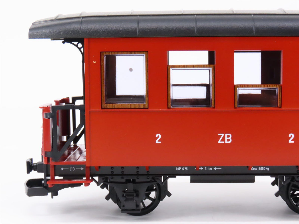 G Scale LGB 20705 Zillertalbahn Steam Train Set w/ 3 Passenger Cars