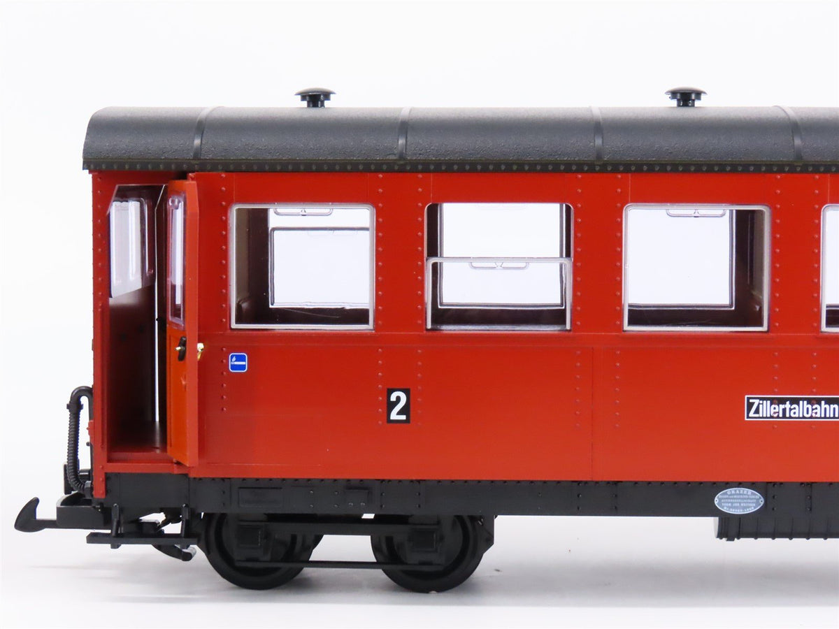 G Scale LGB 20705 Zillertalbahn Steam Train Set w/ 3 Passenger Cars