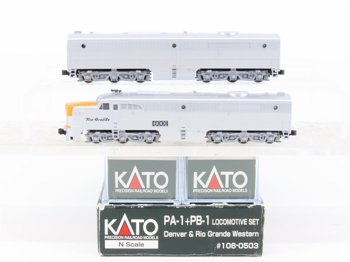 N Scale KATO 106-0503 D&amp;RGW Rio Grande ALCO PA-1/PB-1 Diesel Set - DCC Ready