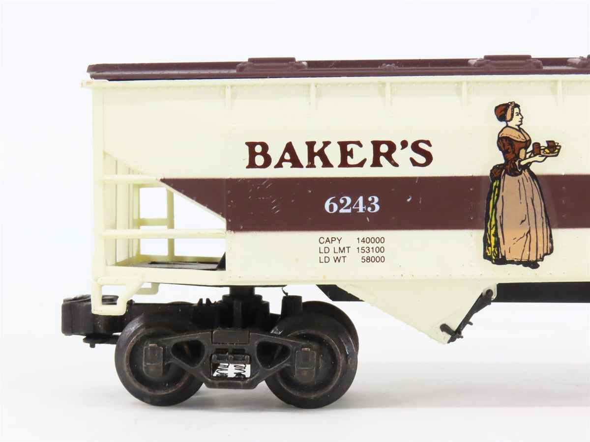 O Gauge 3-Rail K-Line K6243 Baker&#39;s Chocolate 2-Bay Covered Hopper #6243