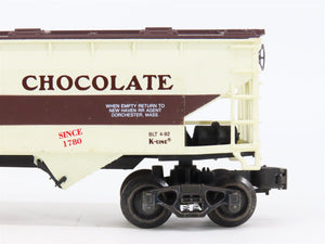 O Gauge 3-Rail K-Line K6243 Baker's Chocolate 2-Bay Covered Hopper #6243