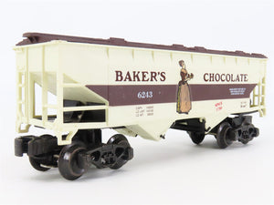 O Gauge 3-Rail K-Line K6243 Baker's Chocolate 2-Bay Covered Hopper #6243