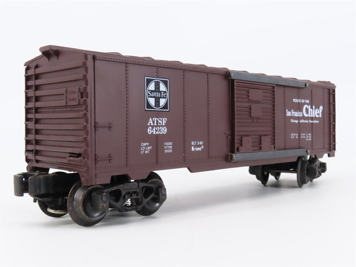 O Gauge 3-Rail K-Line K-64239 ATSF Santa Fe Chief Single Door Box Car #64239