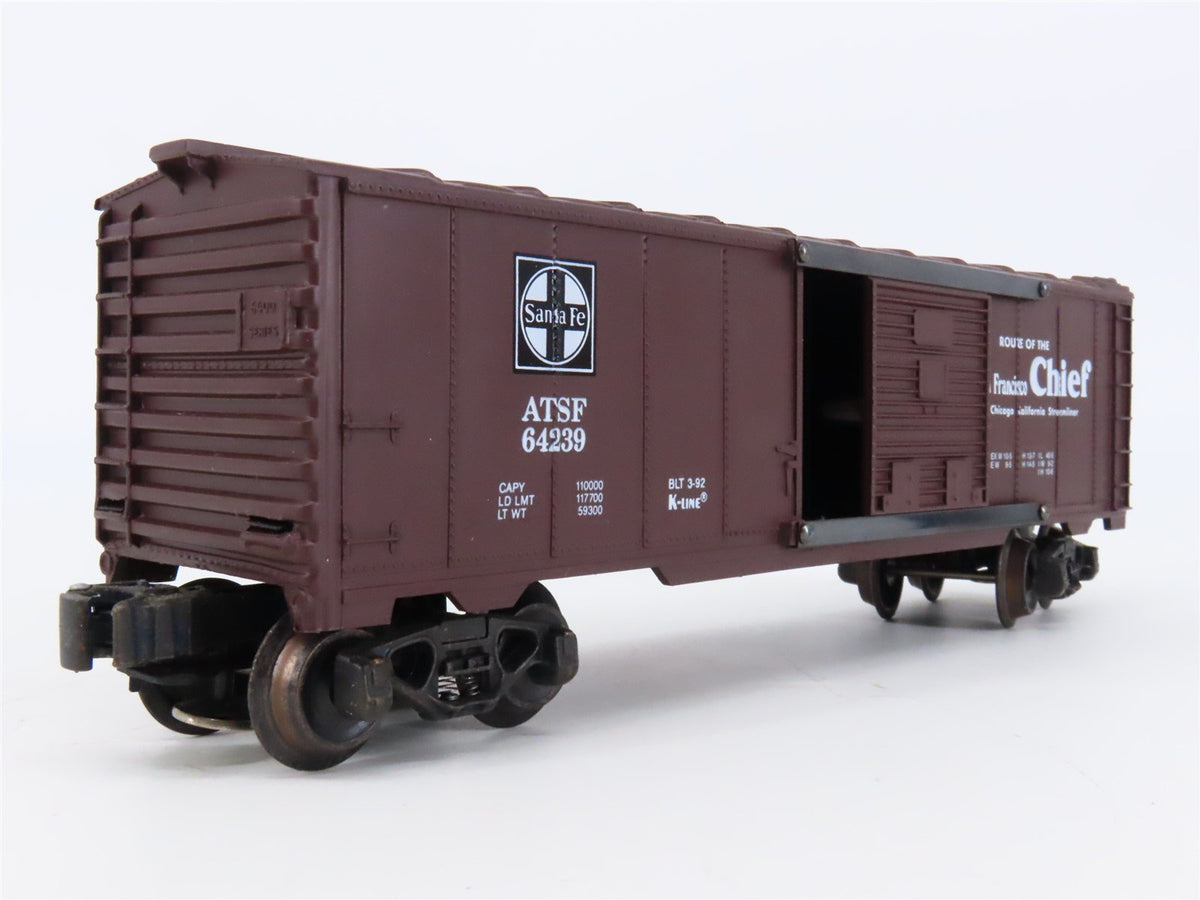 O Gauge 3-Rail K-Line K-64239 ATSF Santa Fe Chief Single Door Box Car #64239