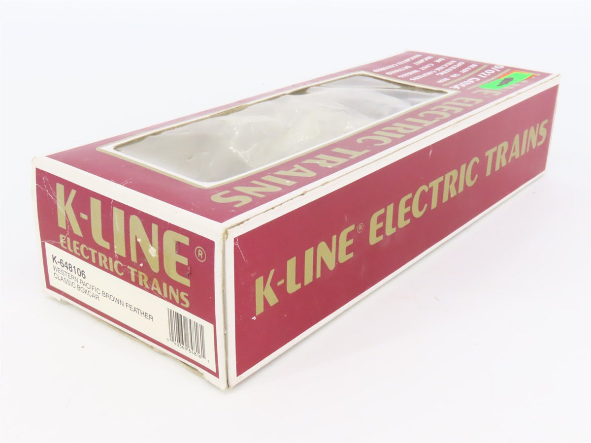 O Gauge 3-Rail K-Line K-648106 WP Western Pacific Feather Box Car #648106