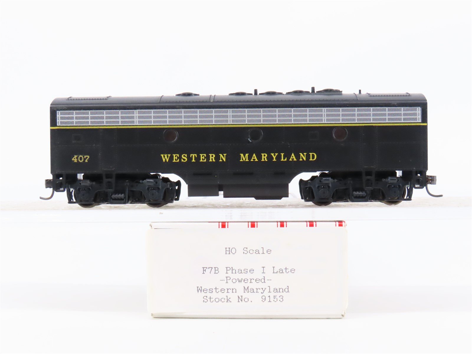 HO Scale Stewart/KATO WM 9153 Western Maryland F7B Diesel Custom Rd #407 w/ DCC