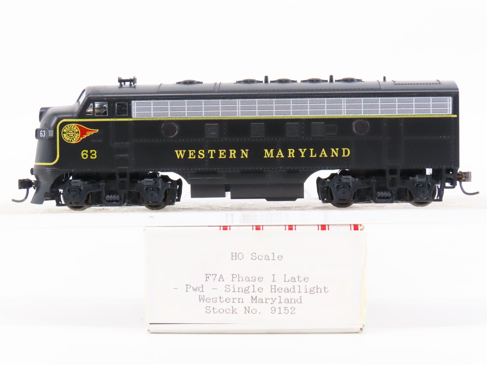 HO Scale Stewart/KATO 9152 WM "Fireball" F7A Diesel Custom Rd #63 w/ DCC