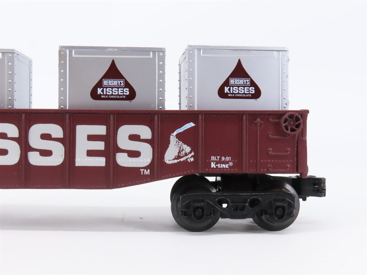 O Gauge 3-Rail K-Line Hershey&#39;s Kisses Open Gondola #6529 w/ Crates