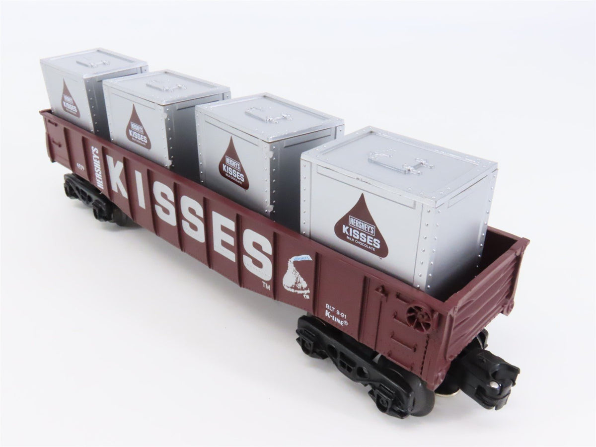 O Gauge 3-Rail K-Line Hershey&#39;s Kisses Open Gondola #6529 w/ Crates