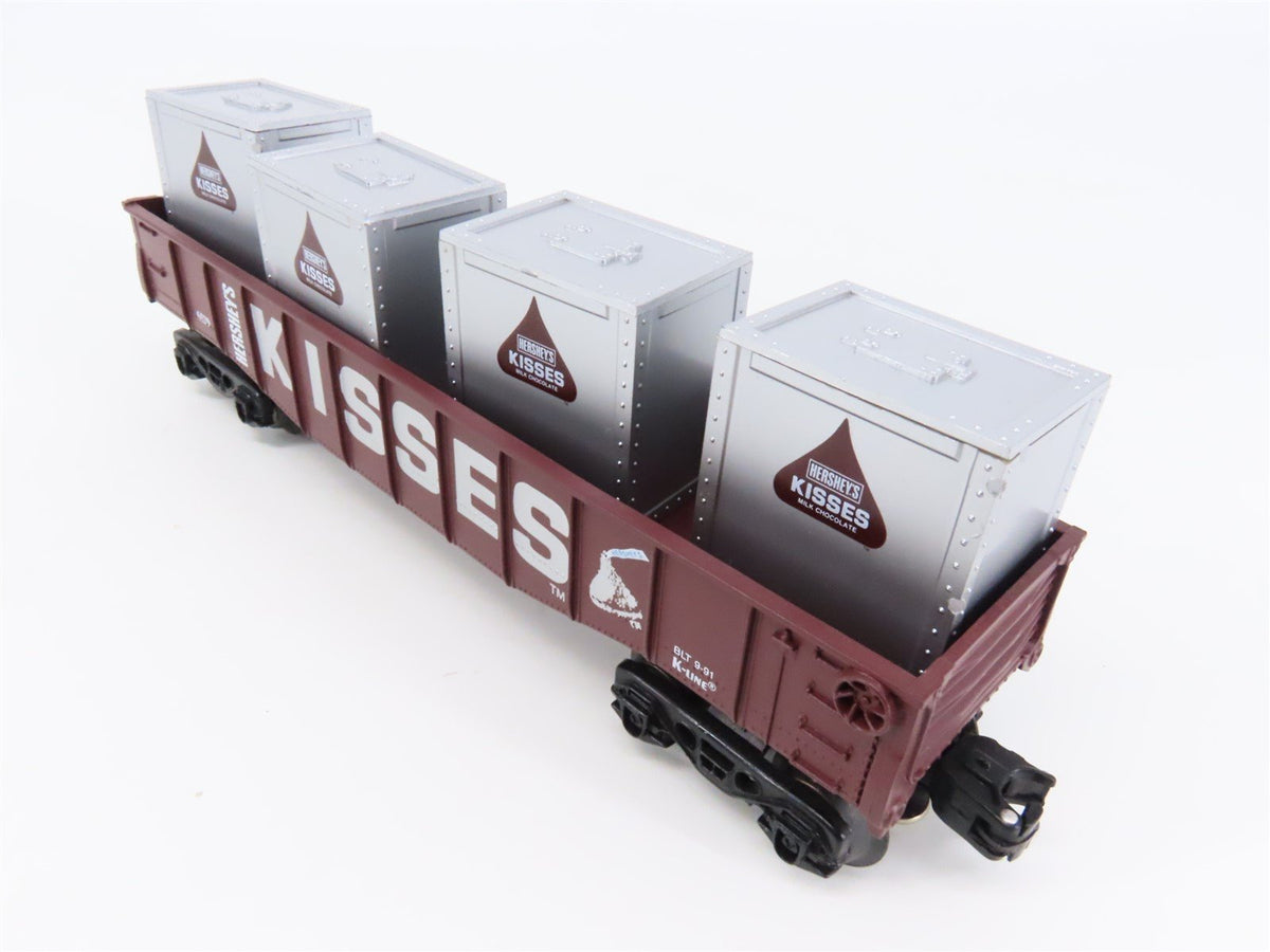 O Gauge 3-Rail K-Line Hershey&#39;s Kisses Open Gondola #6529 w/ Crates