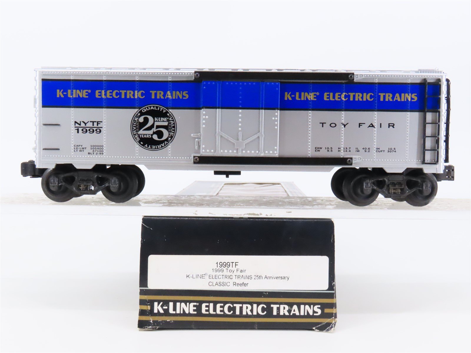 O Gauge 3-Rail K-Line 1999TF NYTF Toy Fair 25th Anniversary Reefer #1999