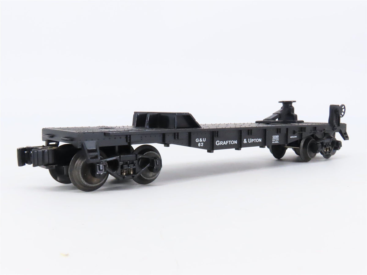 O Gauge 3-Rail Lionel 6-58522 G&amp;U Grafton &amp; Union Flat Car #62 w/ Spag&#39;s Trailer