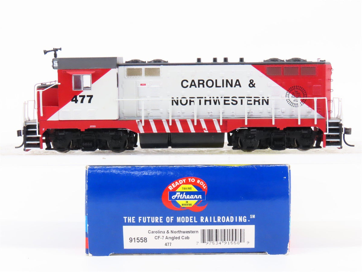 HO Scale Athearn 91558 Carolina &amp; Northwestern CF7 Diesel Locomotive #477 w/ DCC