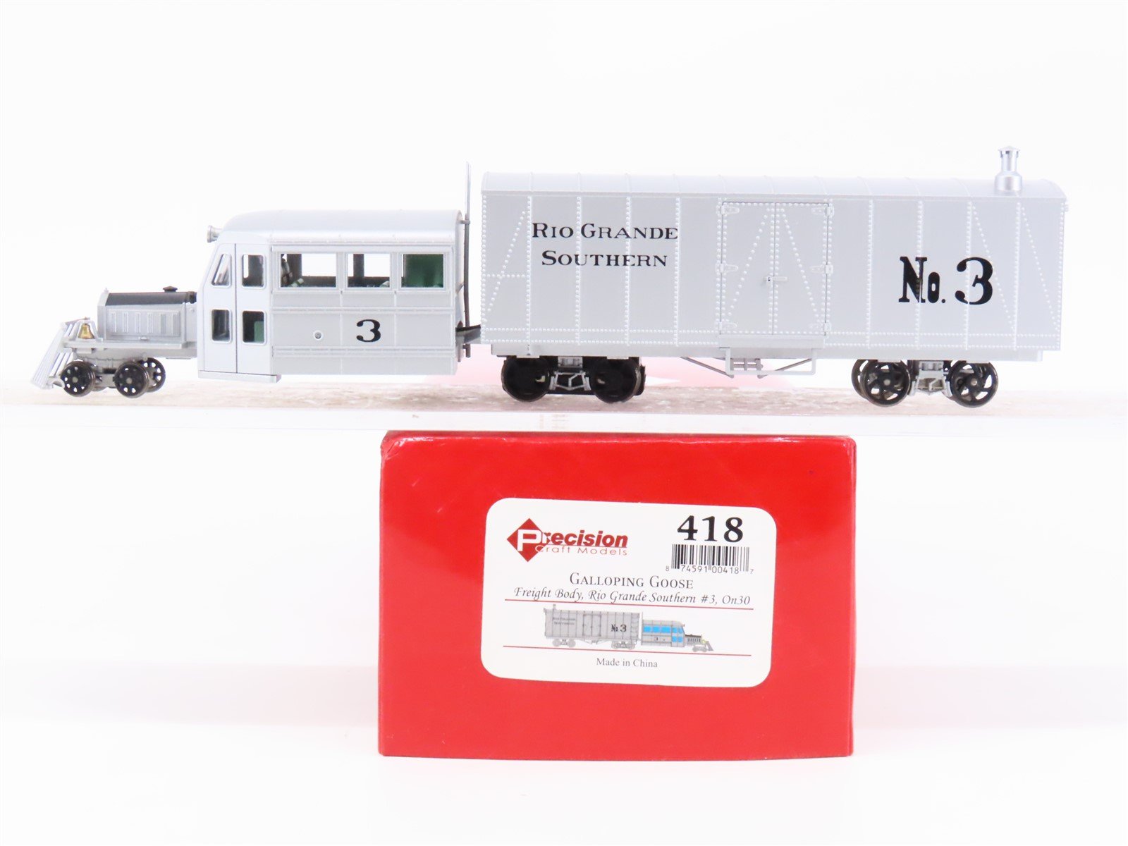 On30 Precision Craft 418 RGS Rio Grande Southern Galloping Goose w/ DCC & Sound