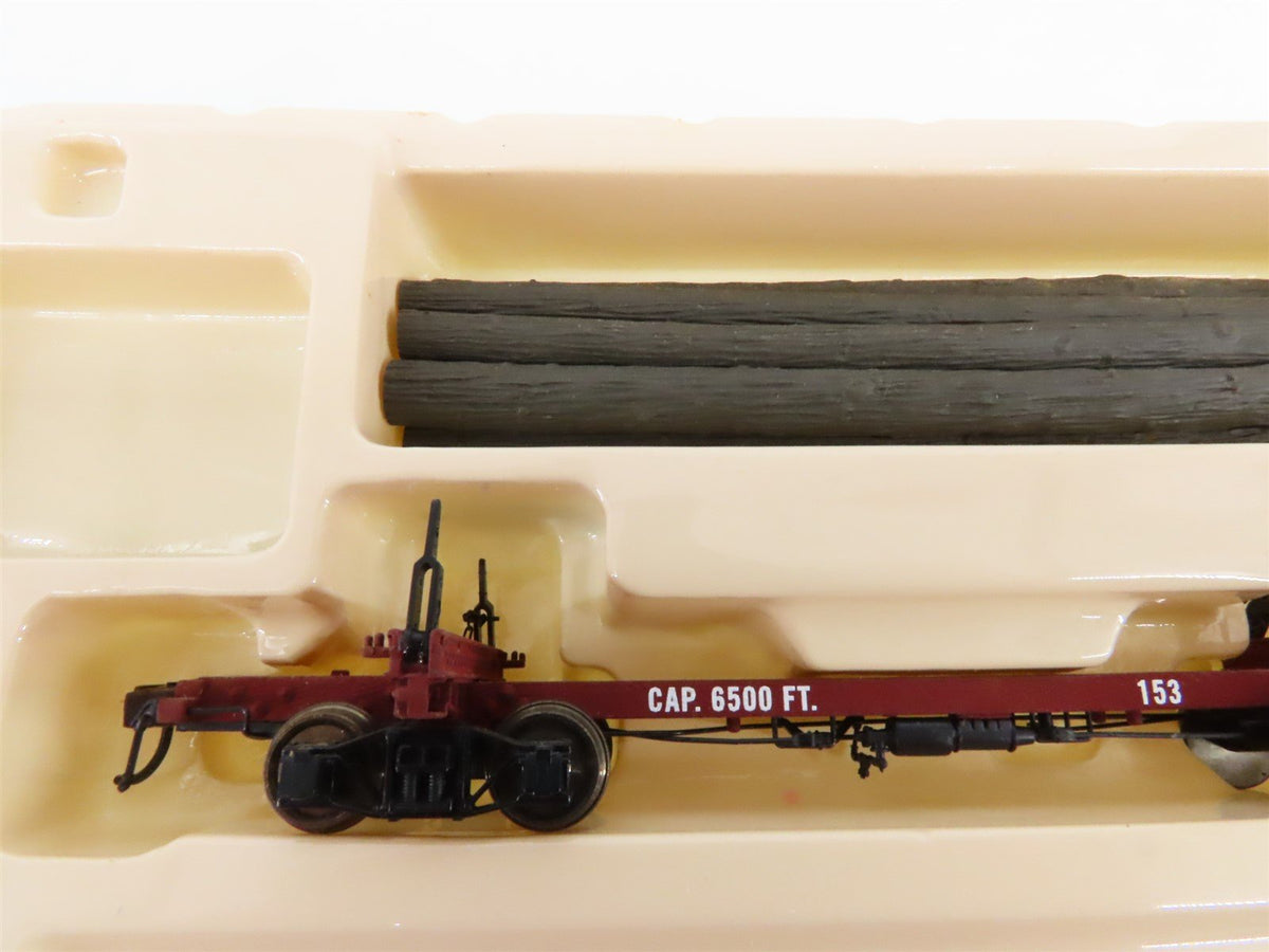 HO Scale Rivarossi R2317 West Side Lumber Log Car #146 &amp; #153 Set of 2