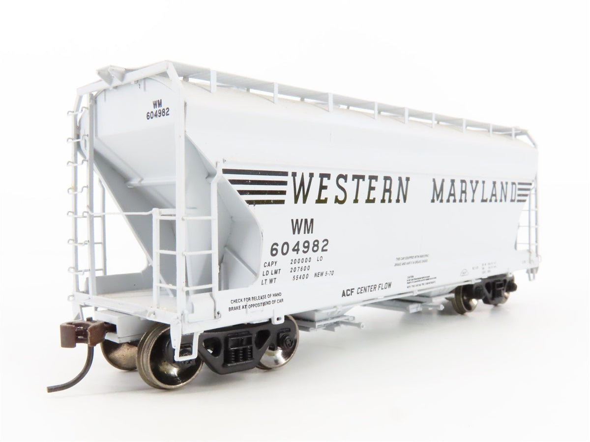 HO Scale Athearn 93918 WM Western Maryland Railroad 2-Bay Covered Hopper #604982