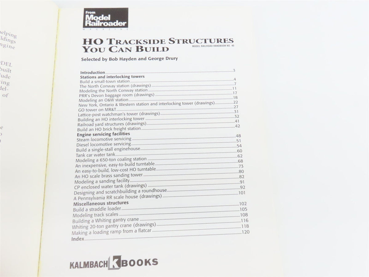 Model Railroad Handbook No. 40: HO Trackside Structures You Can Build ©1994