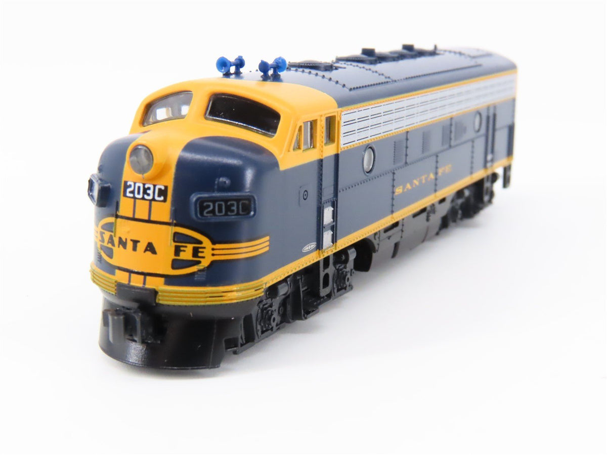 N Scale KATO 176-2129 ATSF Santa Fe F7A Diesel Locomotive #203C w/ DCC