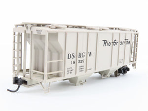 HO Scale Atlas 1811 D&RGW Rio Grande Railroad 2-Bay Covered Hopper #18329