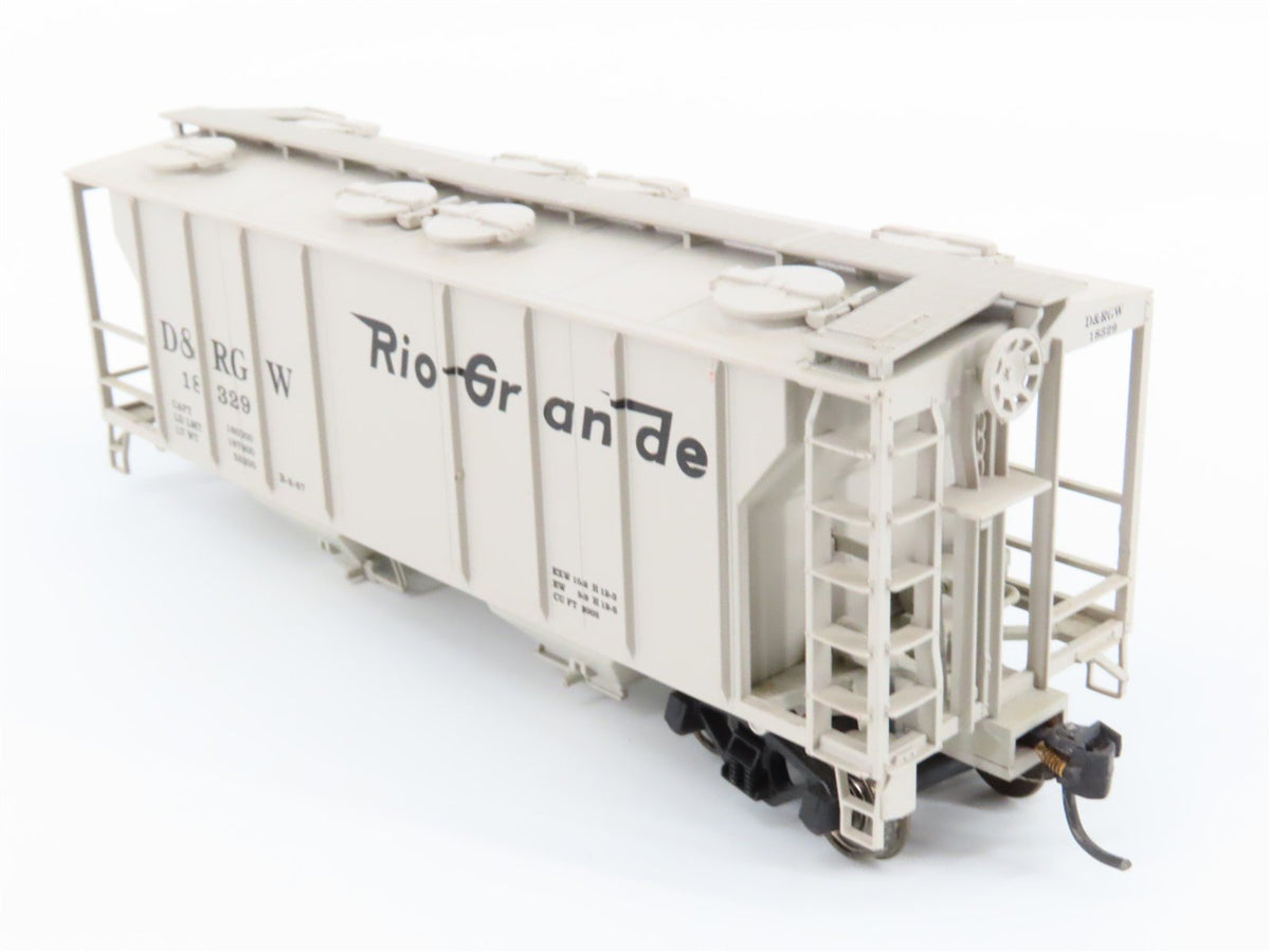 HO Scale Atlas 1811 D&amp;RGW Rio Grande Railroad 2-Bay Covered Hopper #18329