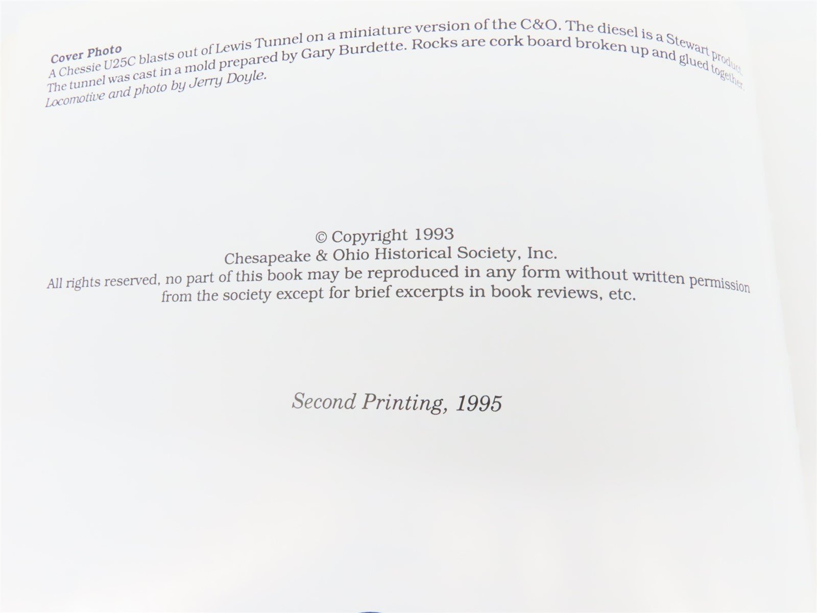 Modeling The Chesapeake & Ohio by Gary J. Burdette ©1995 SC Book