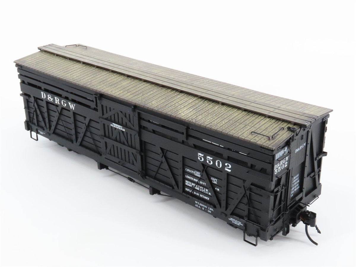 On3 Scale San Juan Car Co. D&amp;RGW Rio Grande Railroad Stock Car #5502