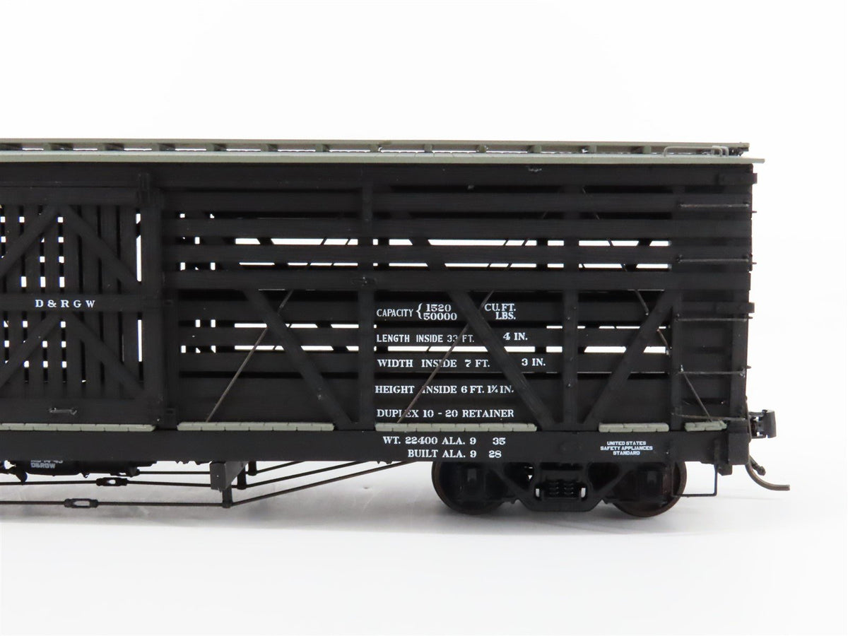 On3 Scale San Juan Car Co. D&amp;RGW Rio Grande Railroad 34&#39; Stock Car #5957