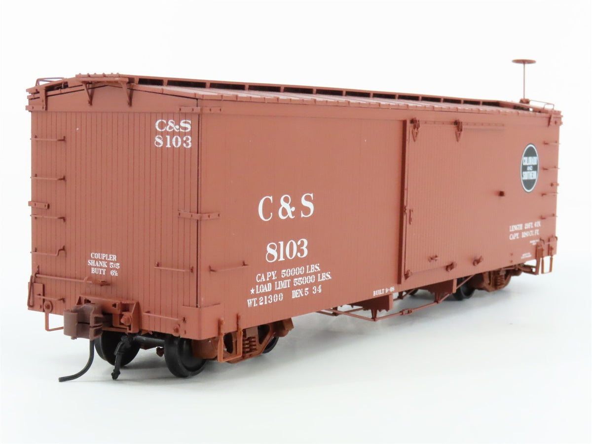 On3 Scale San Juan Car Co. C&amp;S Colorado &amp; Southern Railroad Box Car #8103