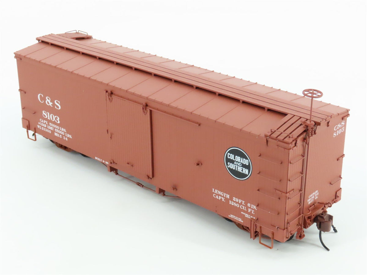 On3 Scale San Juan Car Co. C&amp;S Colorado &amp; Southern Railroad Box Car #8103