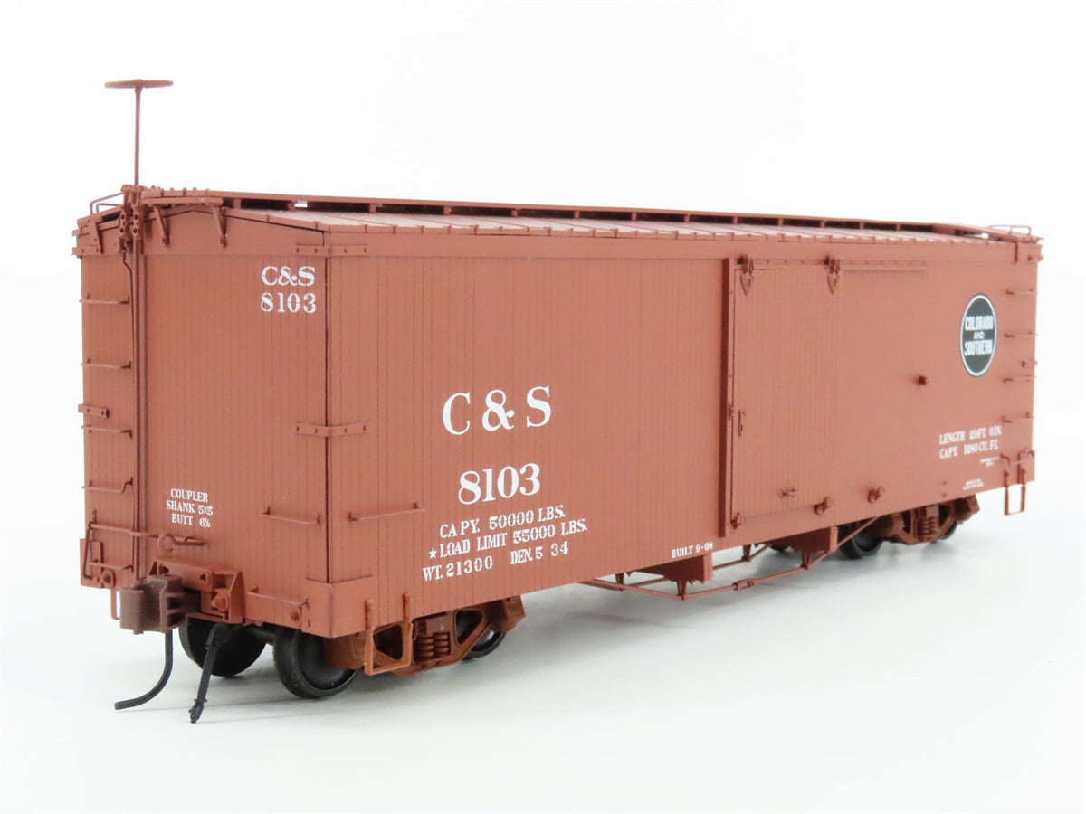 On3 Scale San Juan Car Co. C&amp;S Colorado &amp; Southern Railroad Box Car #8103