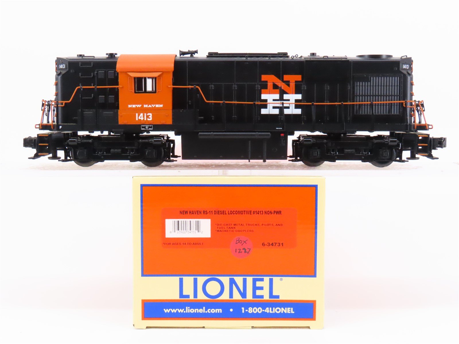 O Gauge 3-Rail Lionel 6-34731 NH New Haven RS11 Diesel Loco #1413 UNPOWERED