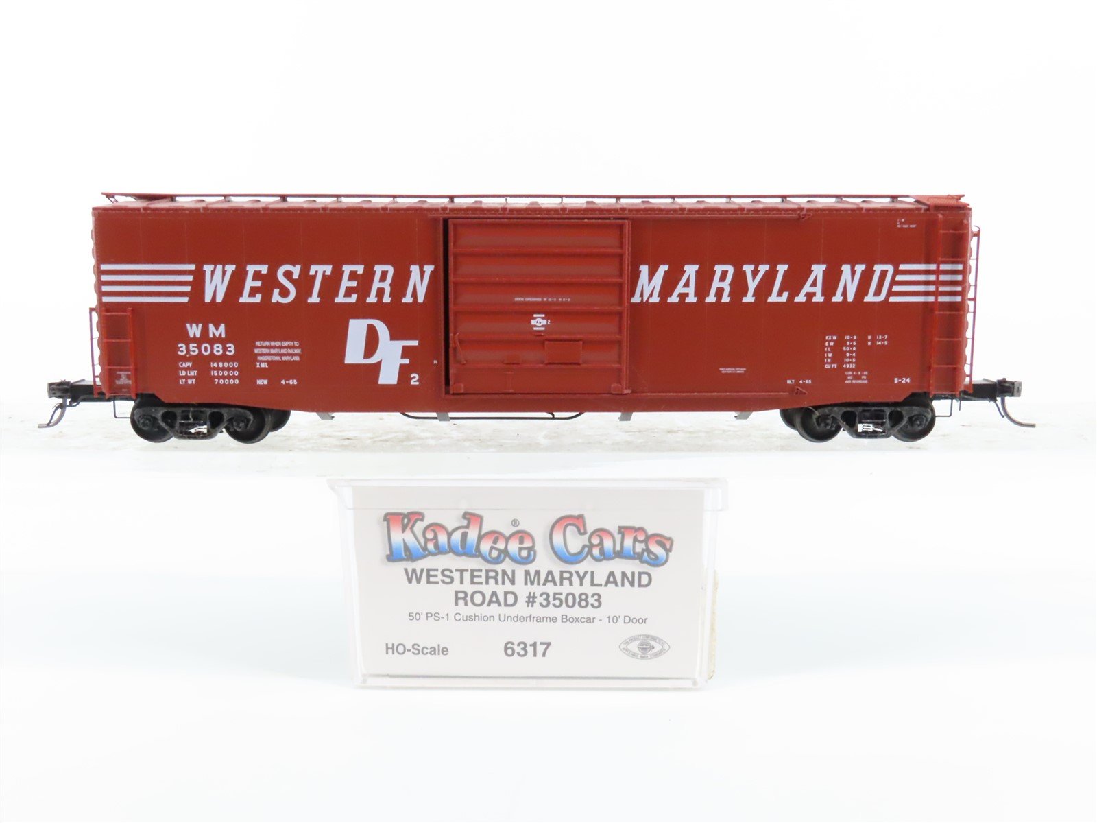 HO Scale Kadee 6317 WM Western Maryland Railroad 50' Single Door Box Car #35083