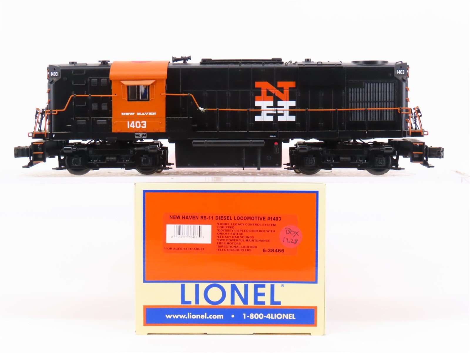 O Gauge 3-Rail Lionel 6-38466 NH New Haven RS11 Diesel Loco #1403 w/Sound