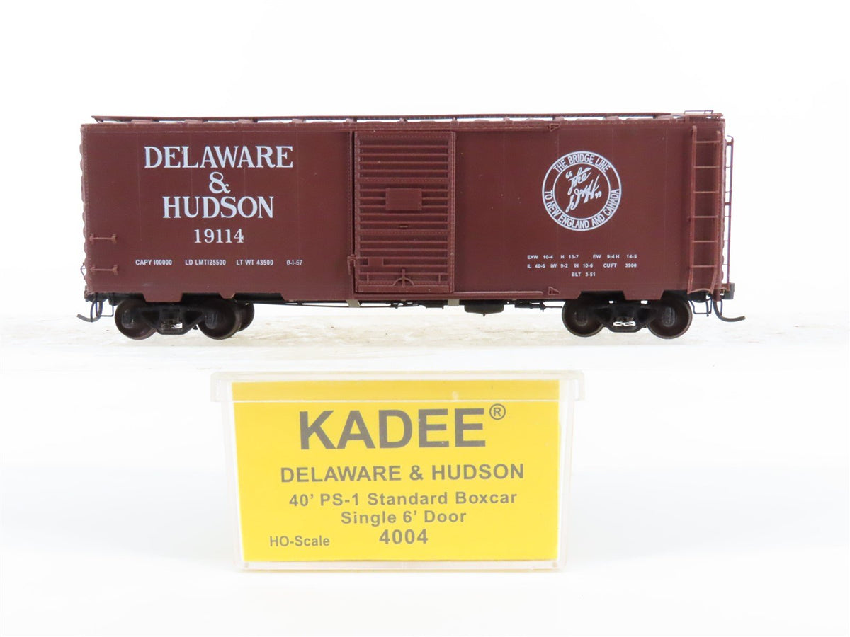 HO Scale Kadee 4004 D&amp;H Delaware &amp; Hudson 40&#39; Single Door Box Car #19114