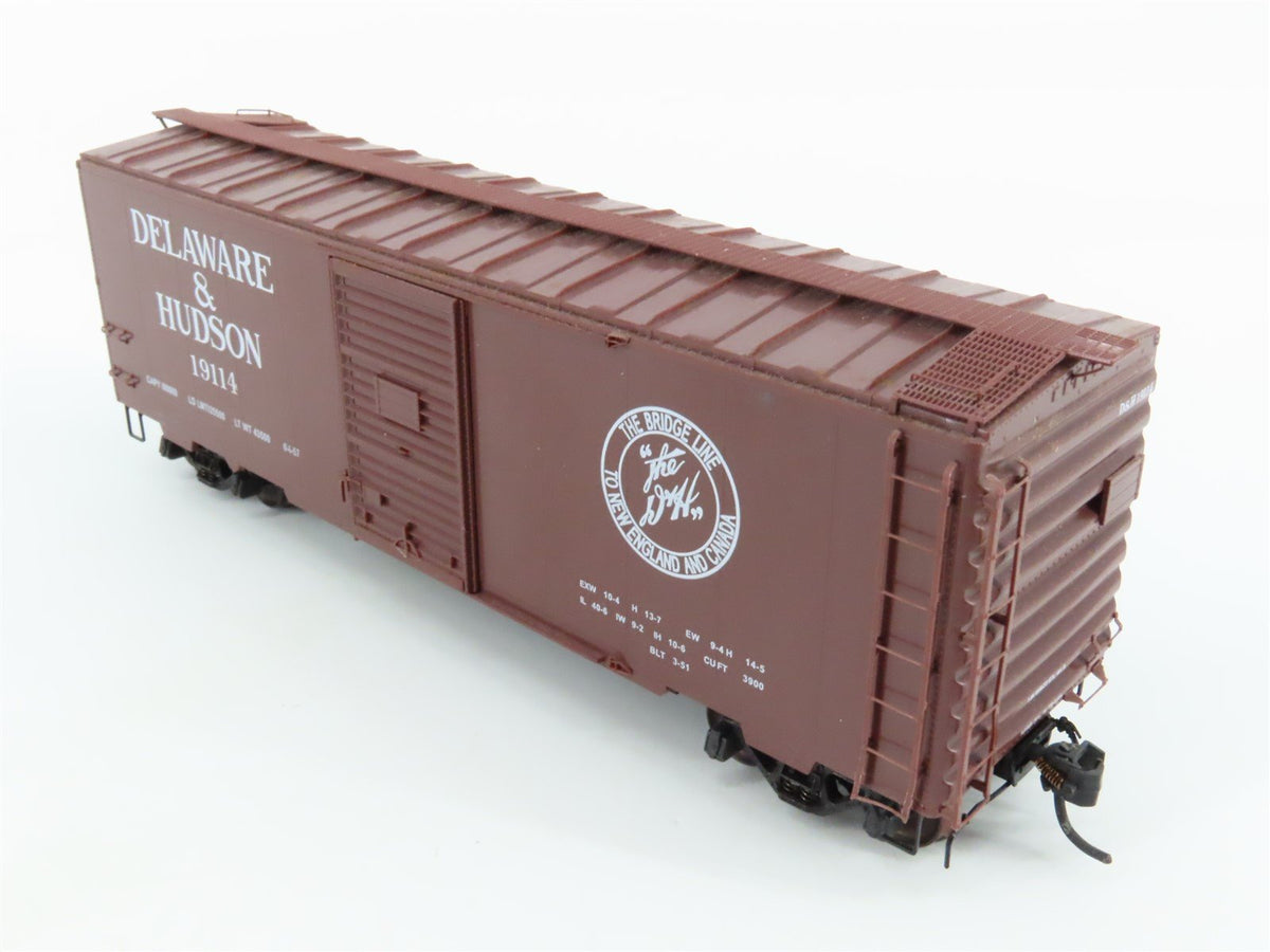 HO Scale Kadee 4004 D&amp;H Delaware &amp; Hudson 40&#39; Single Door Box Car #19114