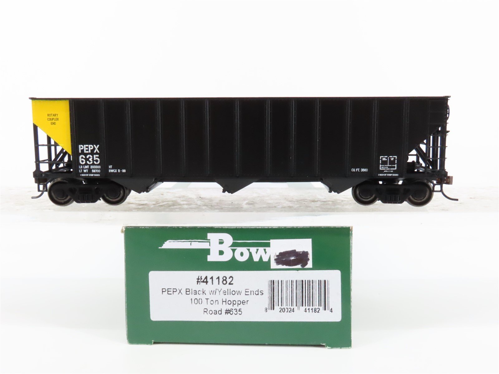 HO Scale Bowser 41182 PEPX 100 Ton 3-Bay Open Hopper #635