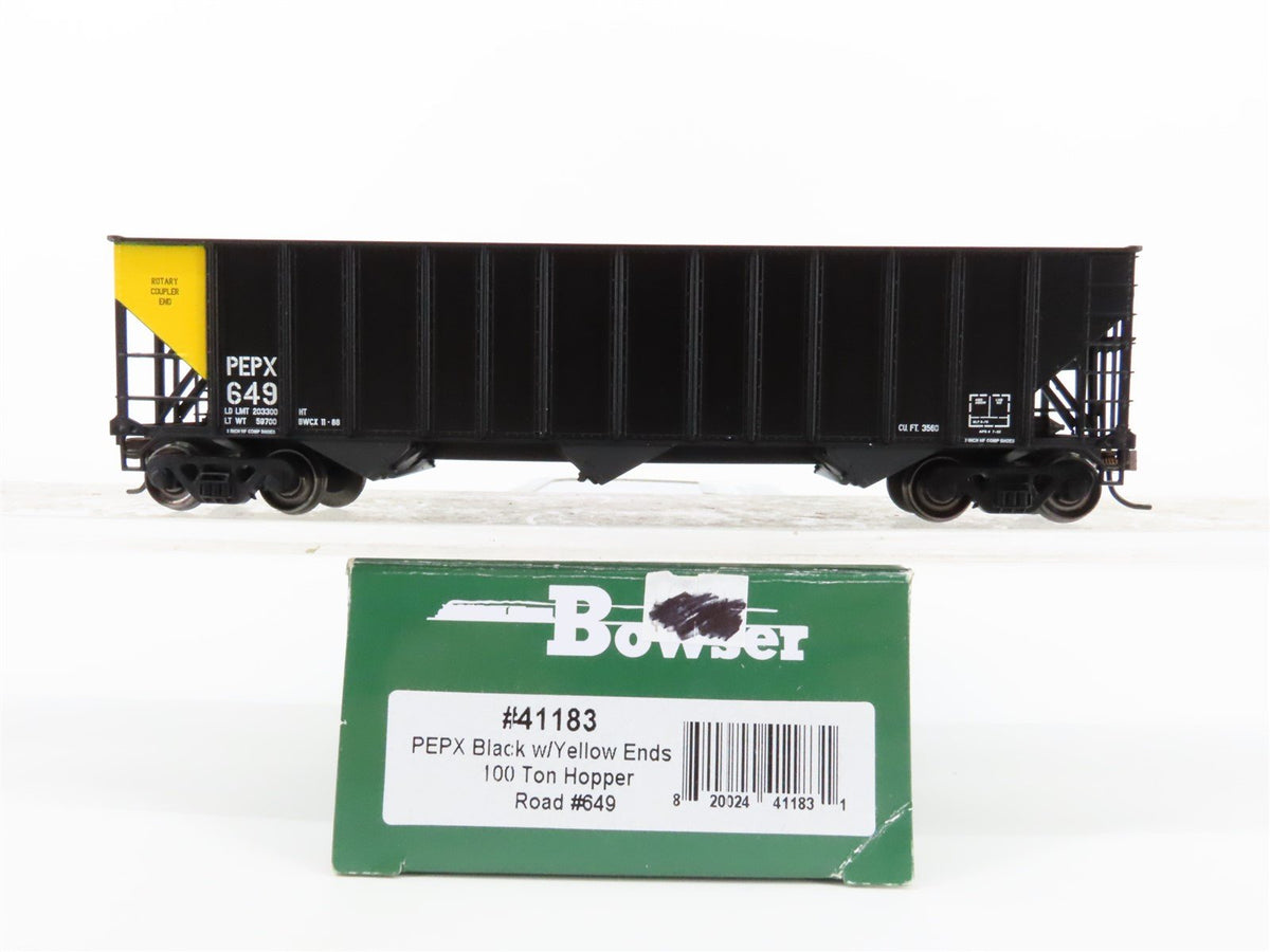 HO Scale Bowser 41183 PEPX 100 Ton 3-Bay Open Hopper #649