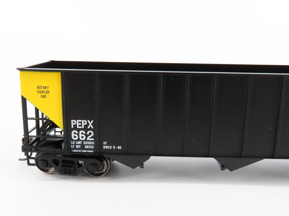 HO Scale Bowser 41184 PEPX 100 Ton 3-Bay Open Hopper #662